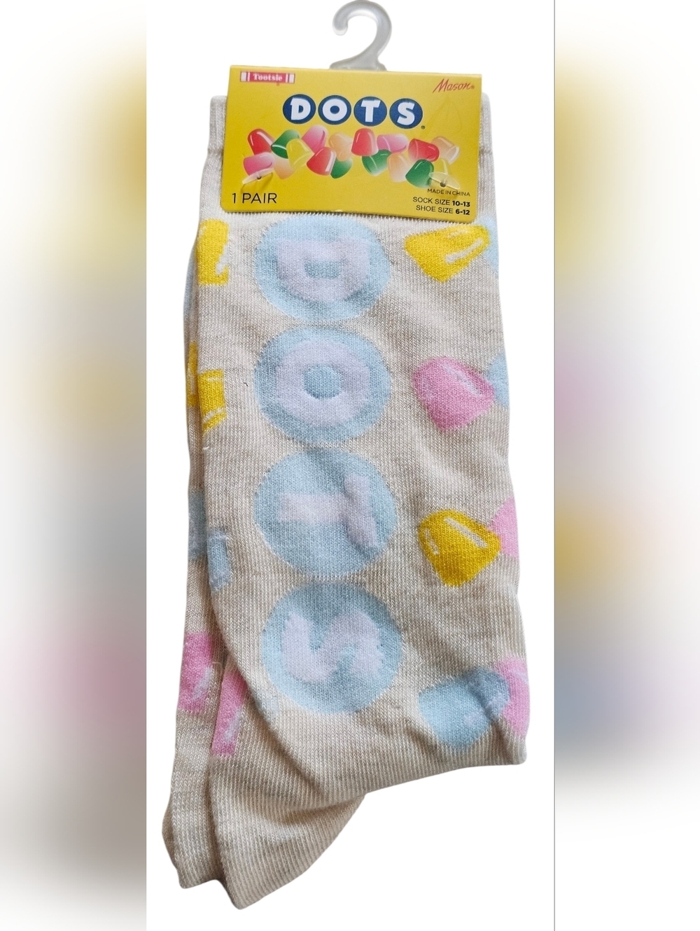 Novelty Socks, Dots Candy, Size 6-12 And Sour Punch Quarter Crew 8-12 - Picture 3 of 6